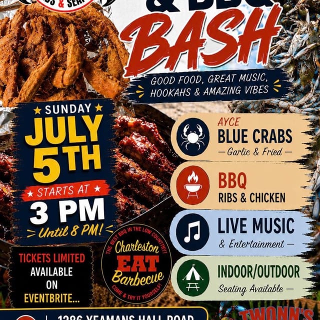 "Geechie Garlic” Crab Crack & BBQ Bash